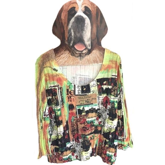 Calessa Sweater Postmark Cities Travel Script 14 - Picture 3 of 3